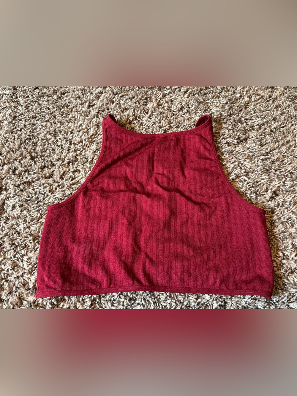 Colsie Maroon Ribbed Bralette - Picture 6 of 7